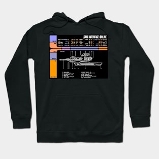 Computer Readout Showing U.S.S. Reliant Star Ship Profile Hoodie